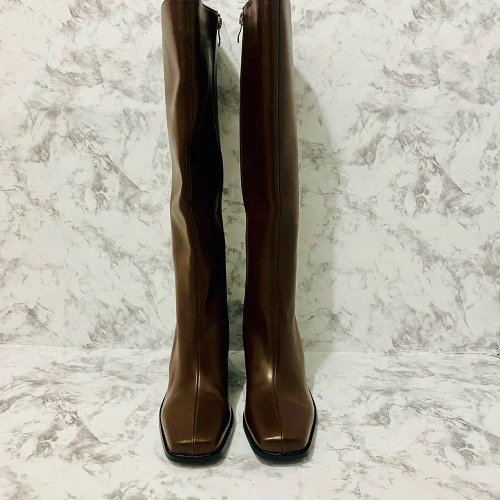 Renzo Knee-High Boots Brown - Picture 7 of 12